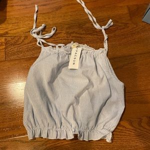 PacSun cropped tank top with ties